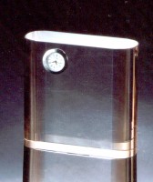 ALC 8011P, orologio da scrivania in cristallo, size: W120 x D40 x H120mm.